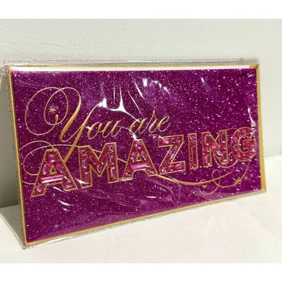 Papyrus Pink Sparkling Glitter Jeweled Amazing Card Cancer Survivor Hope Wishes - Picture 1 of 3